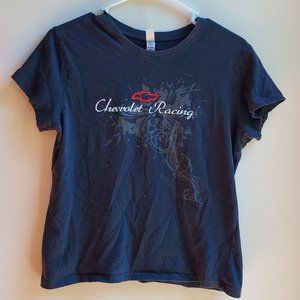 Bella Chevrolet Racing Black T-Shirt Size Large